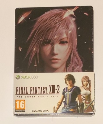 Final Fantasy XIII-2 pre order pack Steelbook nowy X360
