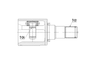 Шарнір внутрішній mazda 6 2.0 12-16 лівий фото №1