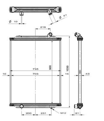 [NRF519700] РАДИАТОР ВОДЫ RVI KERAX 01.01 DCI11