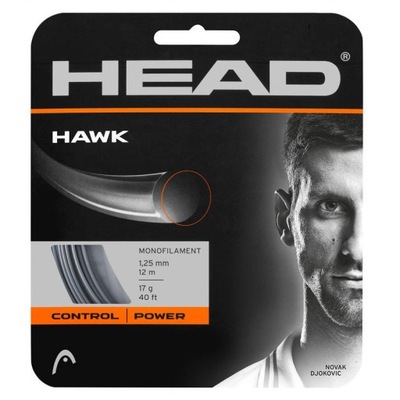 Head HAWK 1,25 mm Grey - naciąg tenisowy