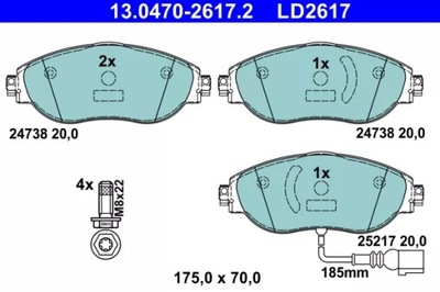 ZAPATAS DE FRENADO LD2617  