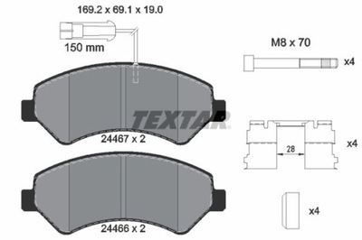 TEXTAR 2446703 PADS BRAKE  