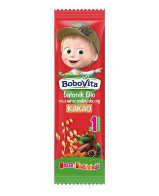 BoboVita Bio Batonik owsiano-rodzynkowy kakao po 1 roku życia 20 g
