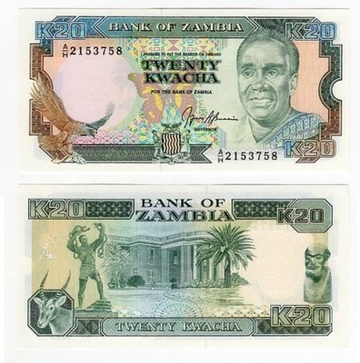 ZAMBIA 1989-91 20 KWACHA