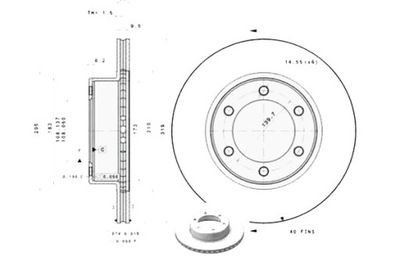 DISCS BRAKE 2SZT. TOYOTA 4 RUNNER LAND CRUISE  