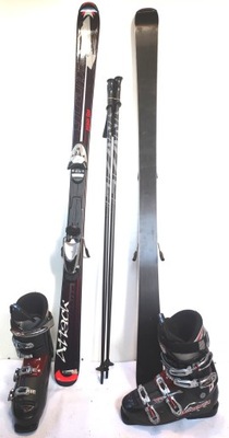 Narty ATTACK 160 cm,buty NORDICA 27,0cm,kije (490)