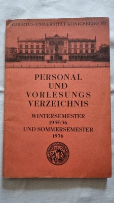 Królewiec. Albertus Universitat (1935/36)