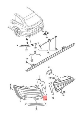 AUDI A6 AVANT S6 QUATTRO 4A2 4A5 TRIM PARA TAIL  