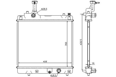 Nissens радиатор двигателя nissan pixo фото №1