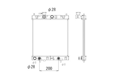 NRF РАДИАТОР ДВИГАТЕЛЯ ВОДЫ NISSAN MICRA II 1.3 1.4 08.92-02.03