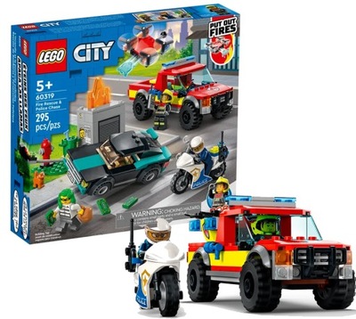 LEGO CITY 60319 Akcja strażacka i policyjny pościg klocki