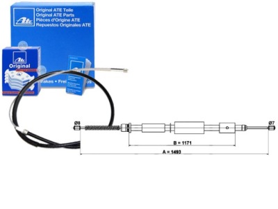 Трос гальма ручного citroen zx peugeot 306 1.1- фото №1
