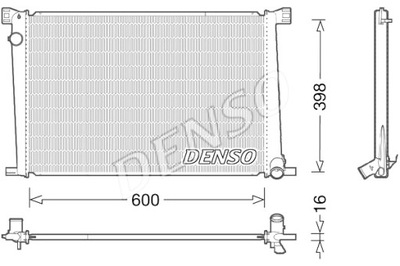 DENSO RADUADOR DEL MOTOR DE AGUA MINI R56 R57 R58 CLUBMAN R55 CLUBVAN R55  