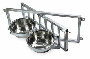 Karmidło obrotowe dla psa do kojca 2 miski x 1,8 l