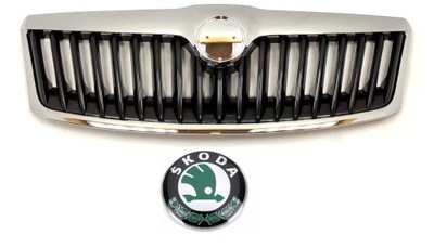 Skoda octavia ii 09- решётка радиатора решётка решётка радиатора чёрный хром эмблема фото №1