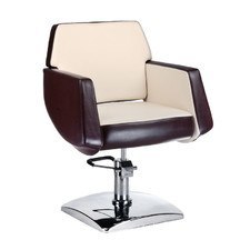 Fotel fryzjerski NICO brązowy-kremowy BD-1088