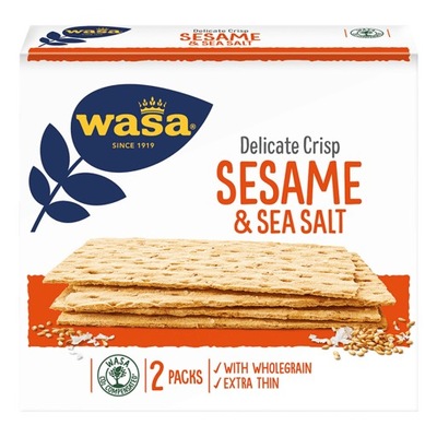 WASA Pieczywo Chrupkie Delicate Crisp Sezam-Sól