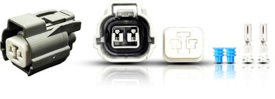 Штекер 2-pin nissan renault датчика abs температуры генератора компрессора фото №1