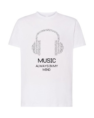 Music Always in my Mind T-shirt Logo Rozm.5XL