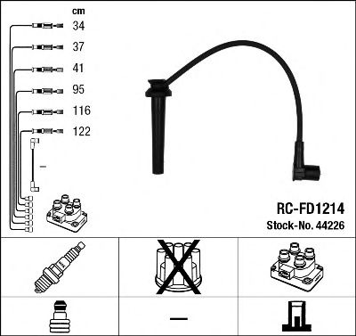 Провода зажигания ngk rc-fd1214 фото №1