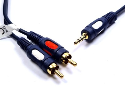kabel przewód wtyk Jack 3,5 - 2RCA 5m Vitalco HQ