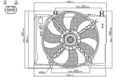Nissens вентилятор радиатора с корпус mercedes фото №1