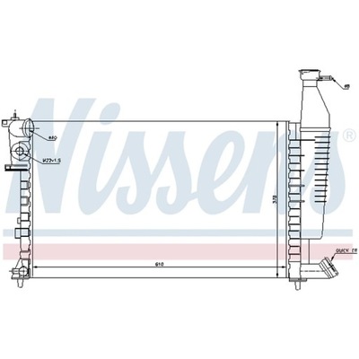 РАДІАТОР, СИСТЕМА ОХОЛОДЖУВАННЯ ДВИГУНА NISSENS 63716