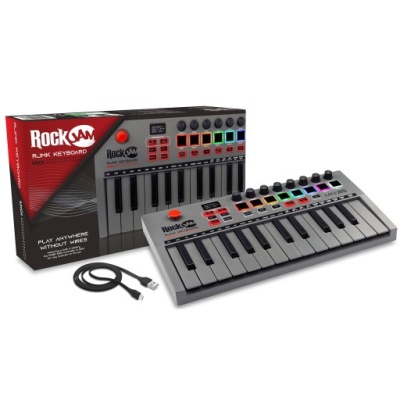 KEYBOARD ROCKJAM GO 25 KLAWISZY USB BLUETOOTH AUX MIDI 8 PERKUSJI RJMK25