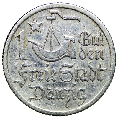 Wolne Miasto Gdańsk, 1 gulden 1923, st. 3/3-