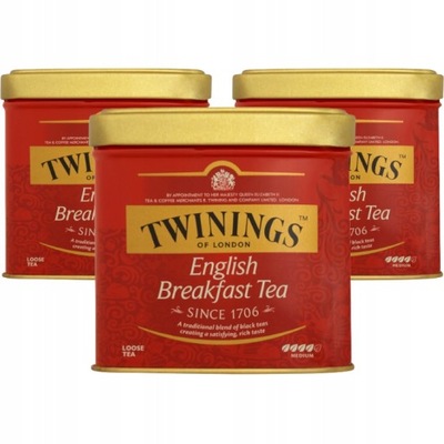 Twinings English Breakfast Czarna herbata 3x100g