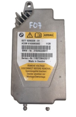 Bmw 5 gt f07 модуль датчик подушки безпеки подушка безпеки 9266328 фото №1