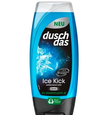 SZAMPON ŻEL POD PRYSZNIC ORZEŹWIAJĄCY DUSCH DAS ICE KICK 2W1 225ML