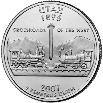 25 c Stany USA Utah State Quarter 2007 P nr 45