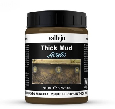 Vallejo 26807 Effects Thick Mud 200ml European Mud