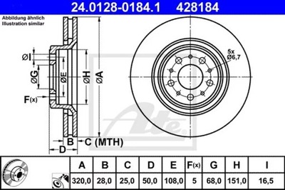 24.0128-0184.1 DISCO HAM.PRZOD VOLVO S60 00-09  