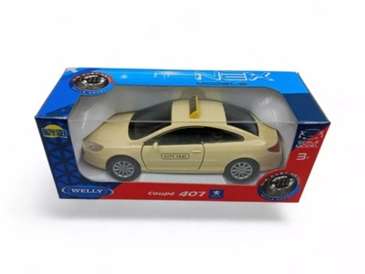 AUTO WELLY CITY TAXI PEUGEOT COUPE 407