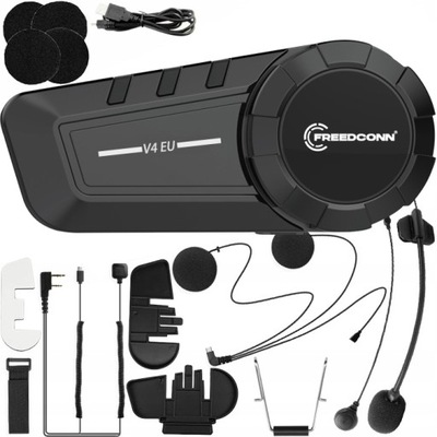 INTERKOM 6 PERSONAS BLUETOOTH FREEDCONN KY-PRO V4 EUROPA AL 1 CASCO MOWI POR POLSKU  