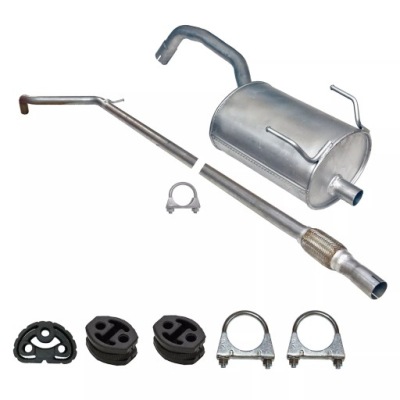 Гасник кінцевий+ труба fiat panda ii 1.1i 1.2i 03-12 фото №1