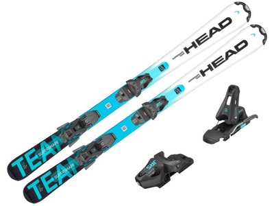 Narty Head Supershape Team Easy JR+wią wh/bl 127cm