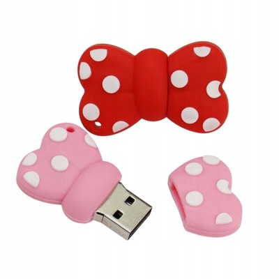 pendrive pamięć usb kokardka w groszki 8gb