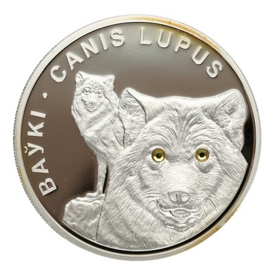 Białoruś - 20 rubli - Wilki - 2007 Ag, 999