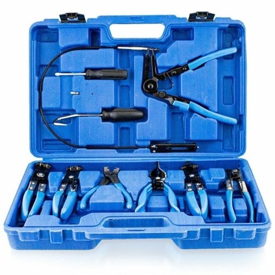 SZCZYPCE DO OPASEK ZACISKOWYCH Z LINKĄ ZESTAW 9 EL.