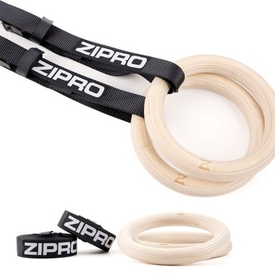 Kółka gimnastyczne Obręcze Koła Wooden Ring Drewniane Koło 2x Zipro