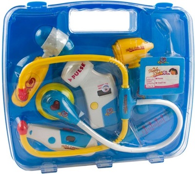 zestaw LEKARSKI walizka niebieski DOKTOR LEKARZ stetoskop