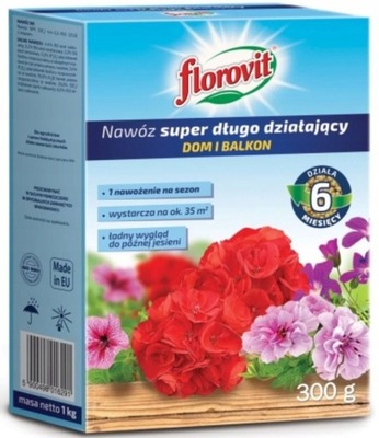 Nawóz do kwiatów Florovit Dom i Balkon doniczkowe kwiaty 300g