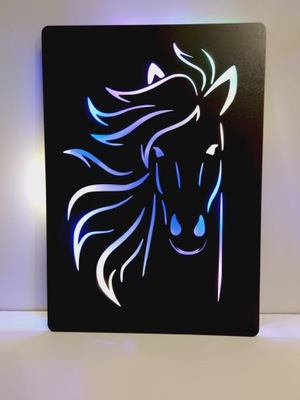 Obraz podświetlany lampka prezent koń