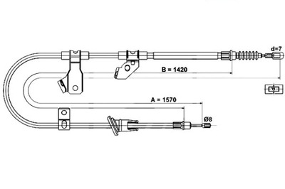 Ate 24.3727-2111.2 cięgło, тормоз стояночный фото №1