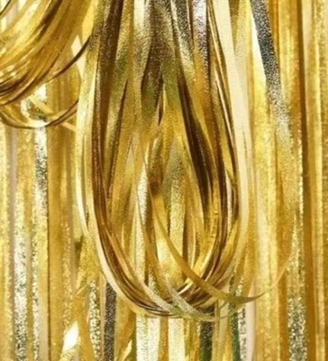 Kurtyna złota efekt chromu 100x200 cm