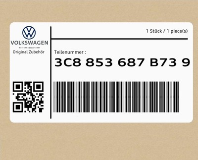 Надпись 3c8853687b739 vw cc фото №1