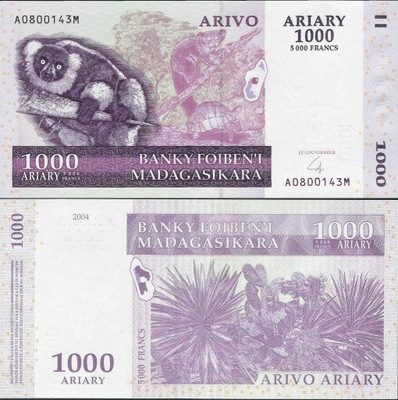 Madagaskar 2004 - 1000 ariary - Pick 89 UNC